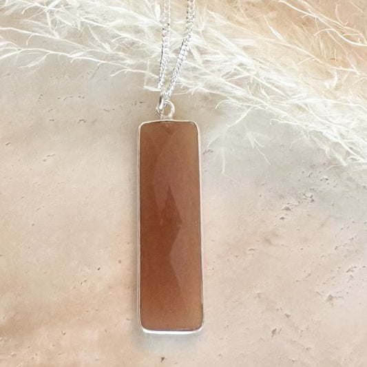 Peach Moonstone Gemstone Necklace