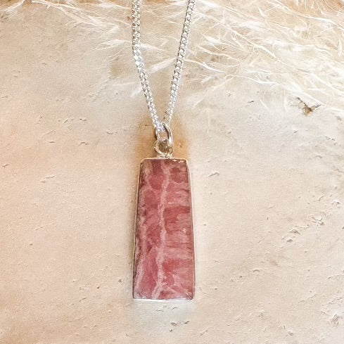 Rhodochrosite Gemstone Necklace