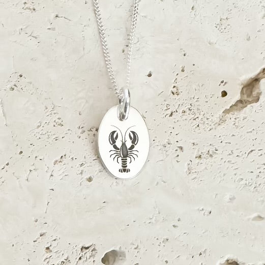 Lobster Engraved Necklace