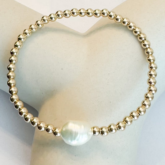 Baroque Pearl Gold Bracelet