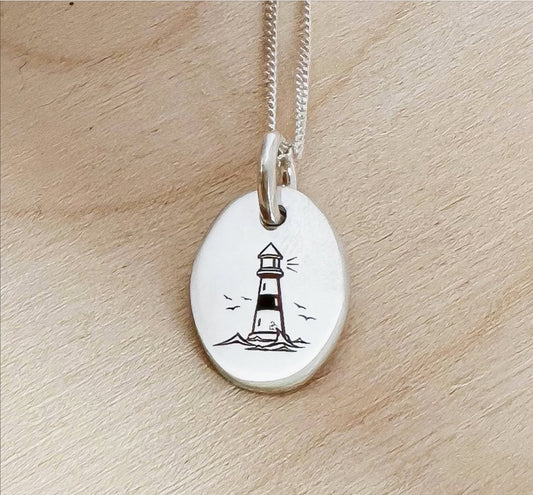 Lighthouse Disc Necklace