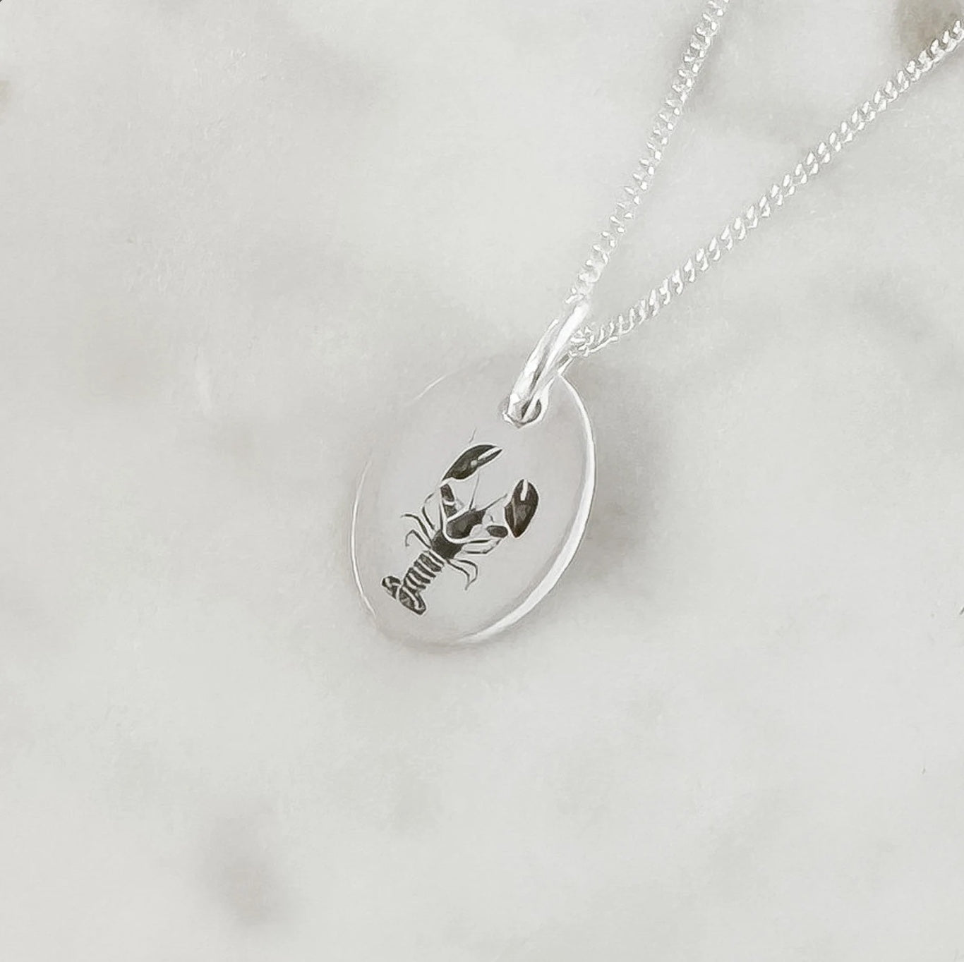 Lobster Disc Necklace