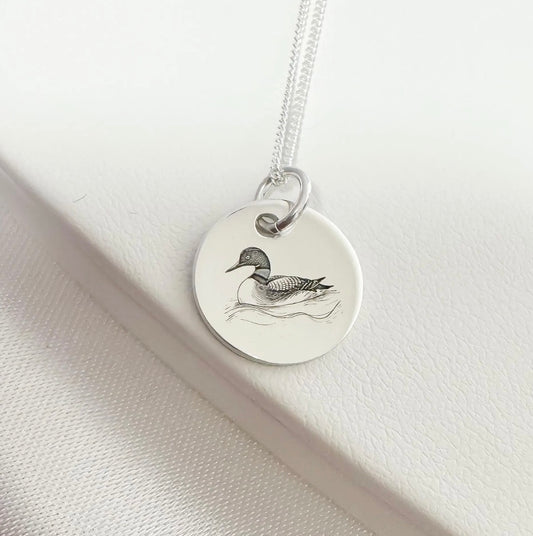 Loon Engraved Necklace